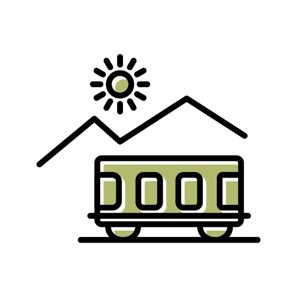 Mountain Railway Icon Design vector