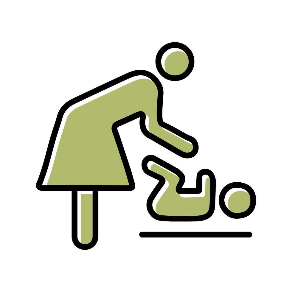 Changing Table Icon Design vector