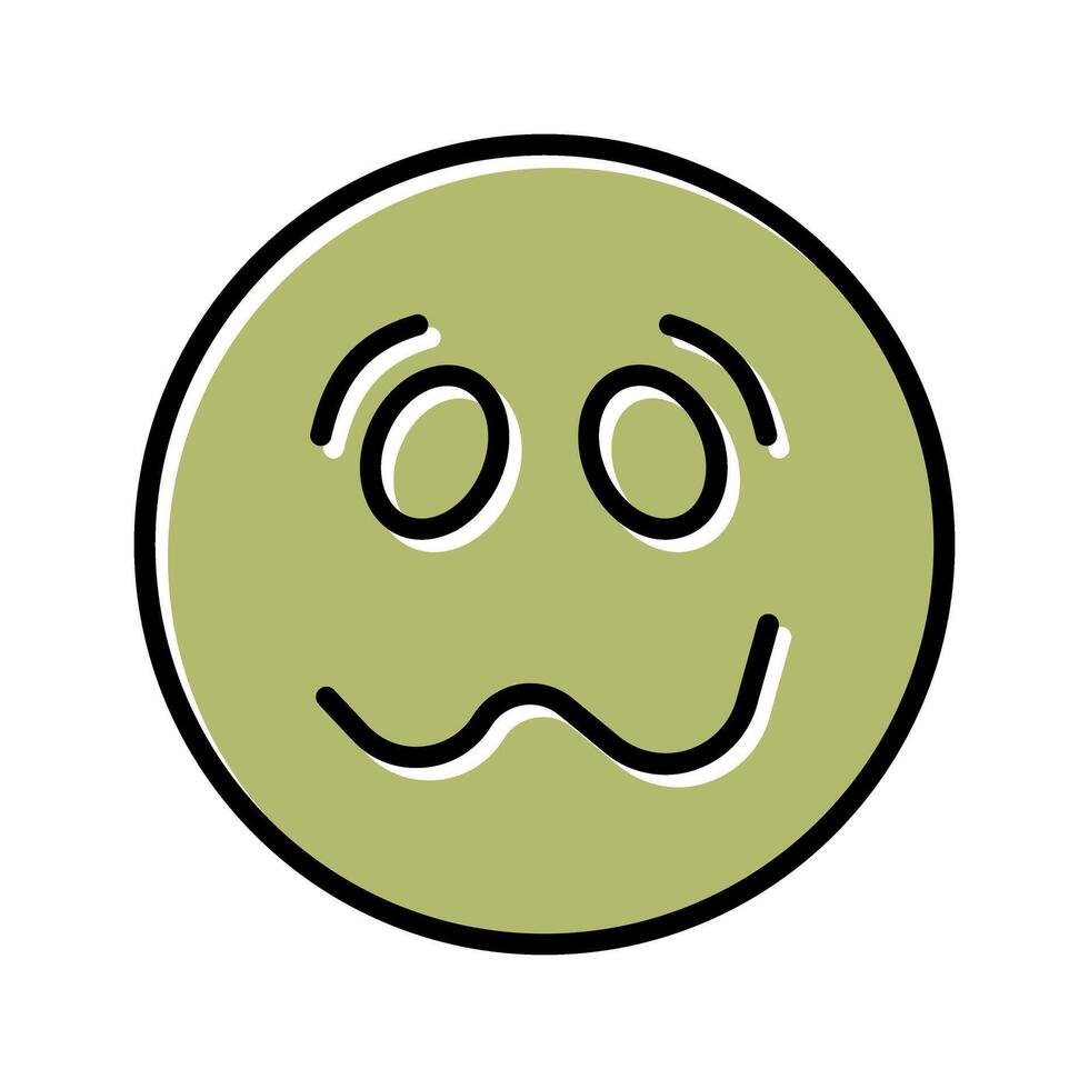 Woozy Face Icon Design vector