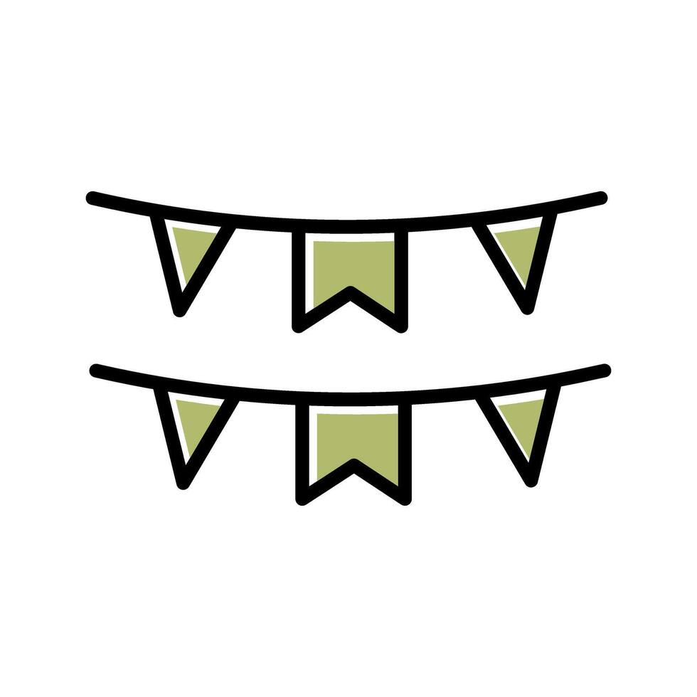 Bunting Flags Icon Design vector