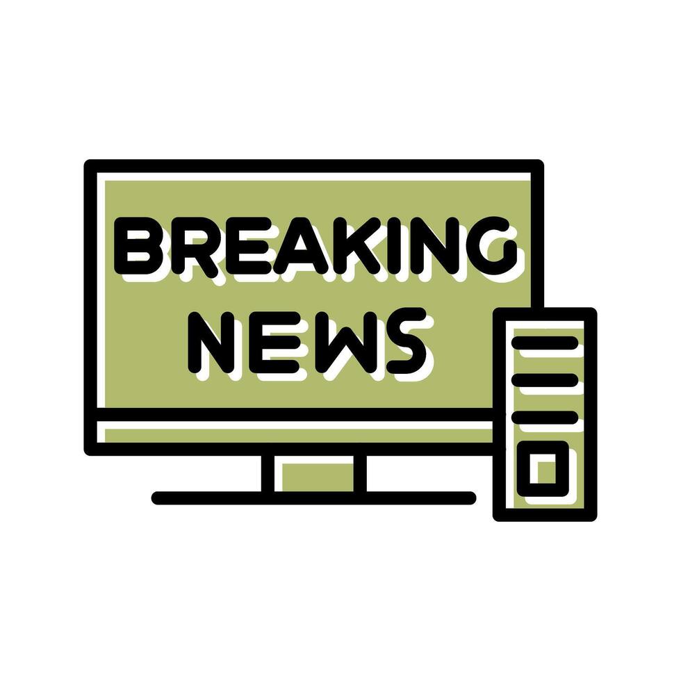 Breaking Story Icon Design vector