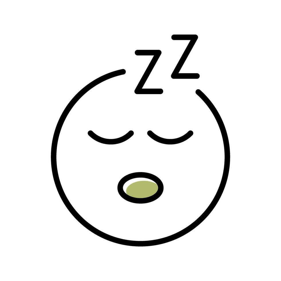 Sleeping Face Icon Design vector