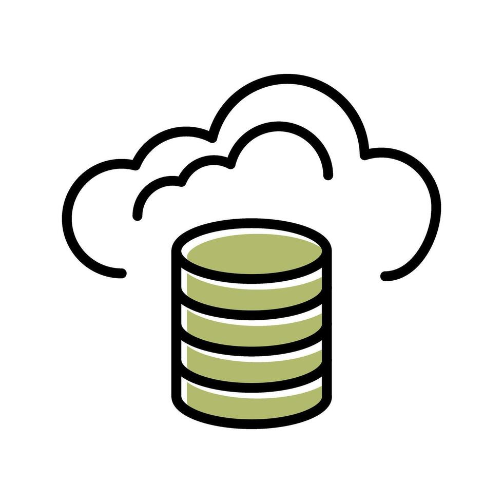 Cloud Database Icon Design vector