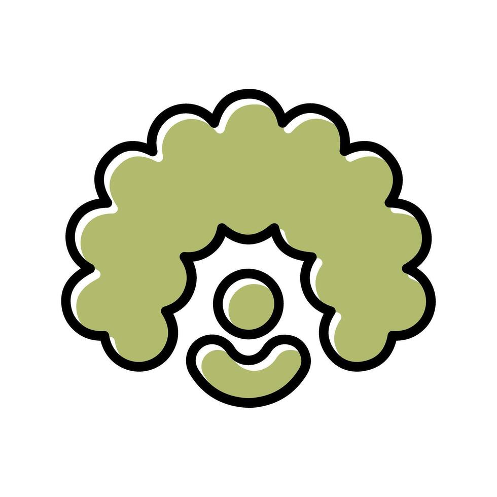 Clown Wig Icon Design vector