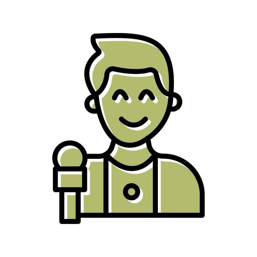 News Correspondent Icon Design vector