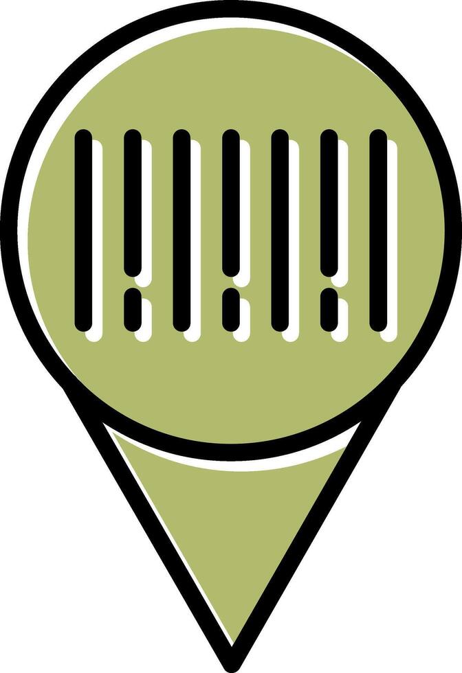 Barcode Location Icon Design vector