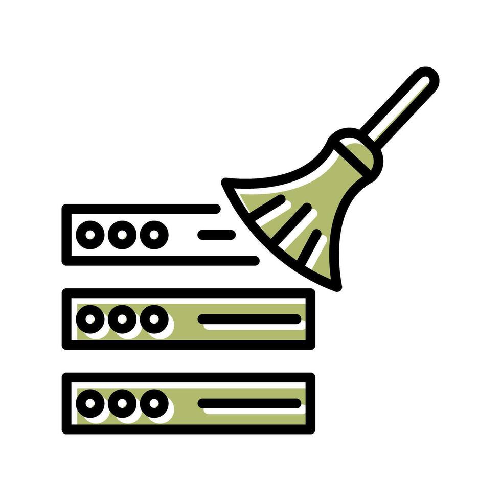 Data Cleaning Icon Design vector
