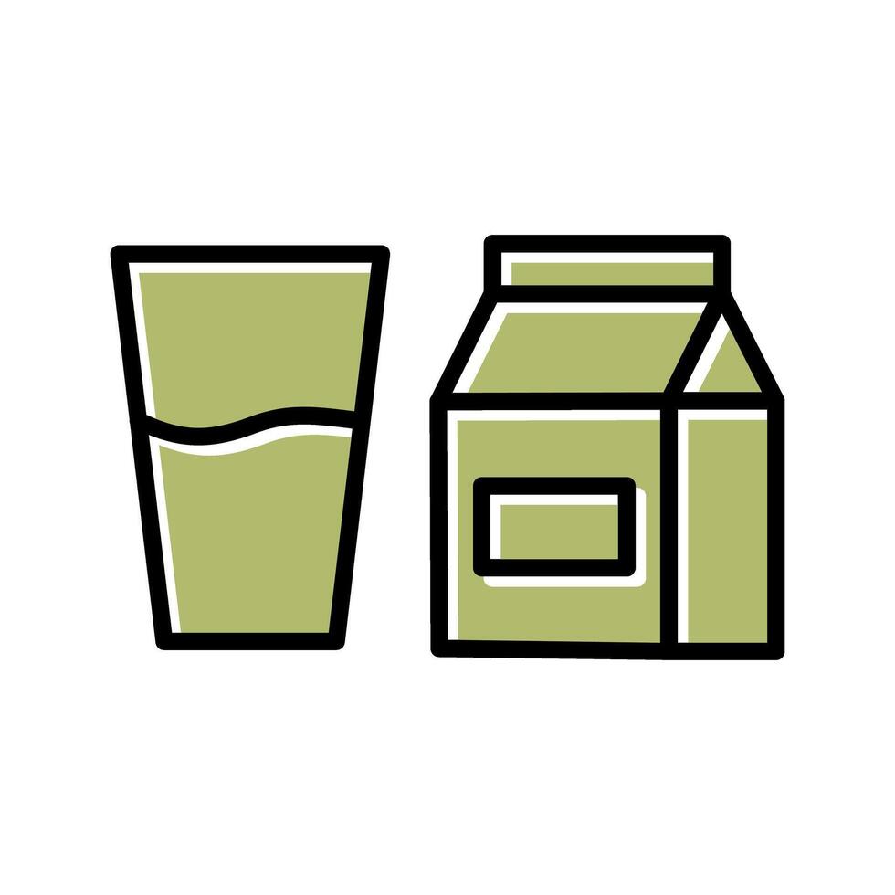 Glass of Milk Icon Design vector