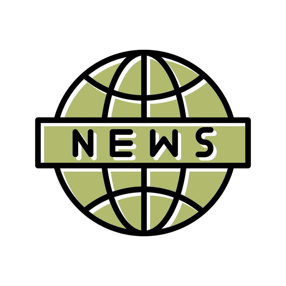 News Globe Icon Design vector