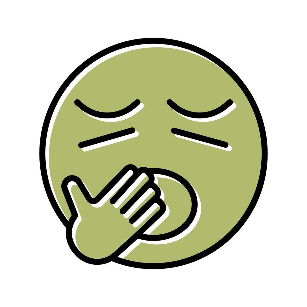 Yawning Face Icon Design vector