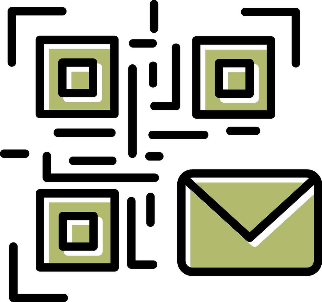 QR Code Email Icon Design vector
