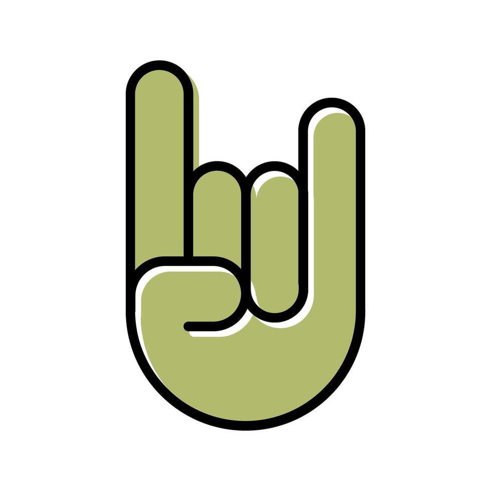 Sign of the Horns Icon Design vector