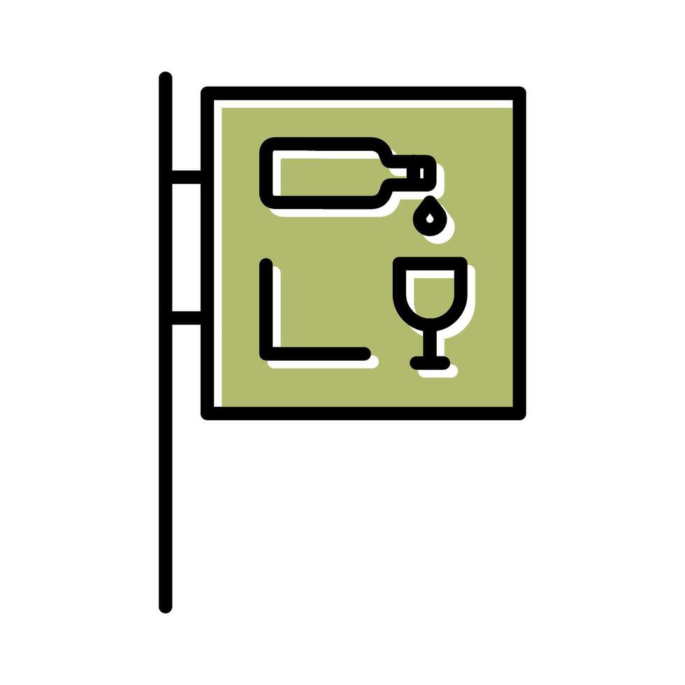 Wine Bar Sign Icon Design vector
