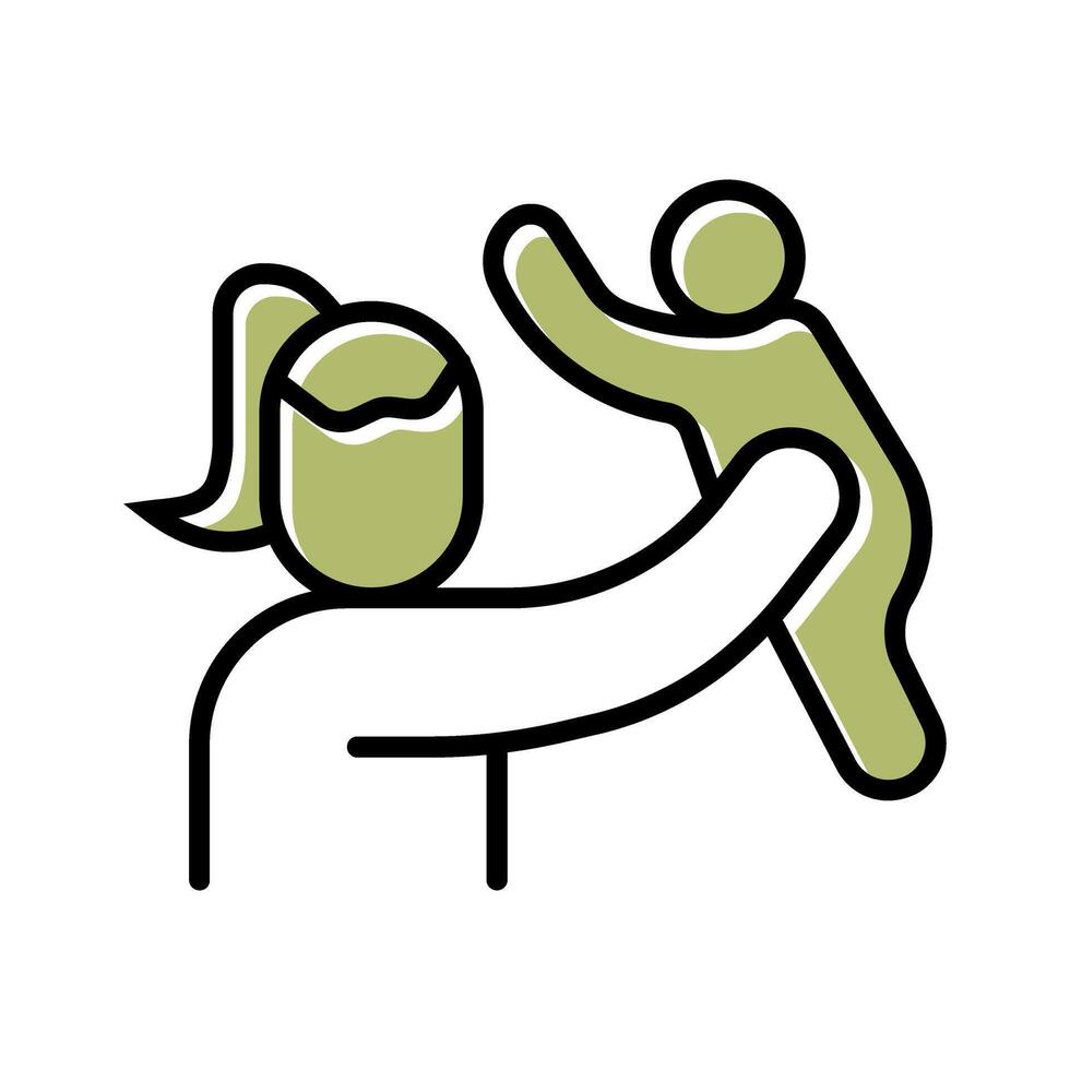 Mother and Son Icon Design vector