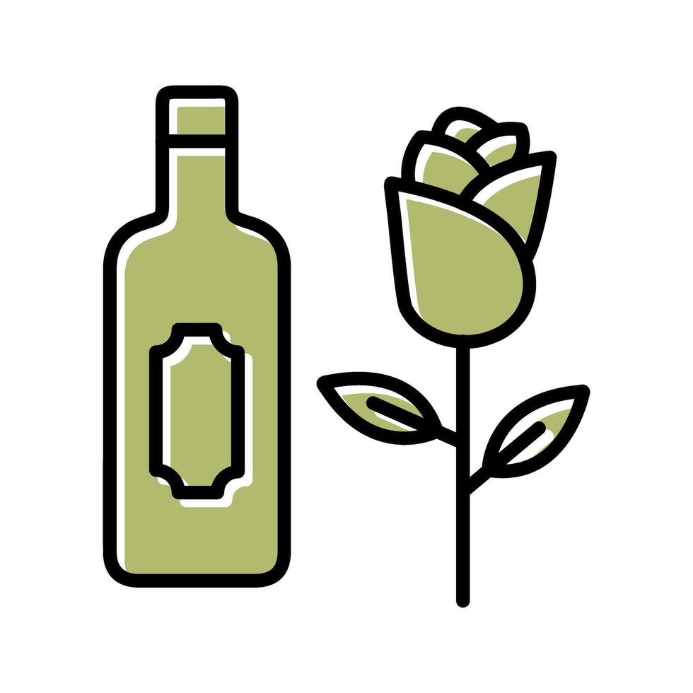 Wine and Roses Icon Design vector