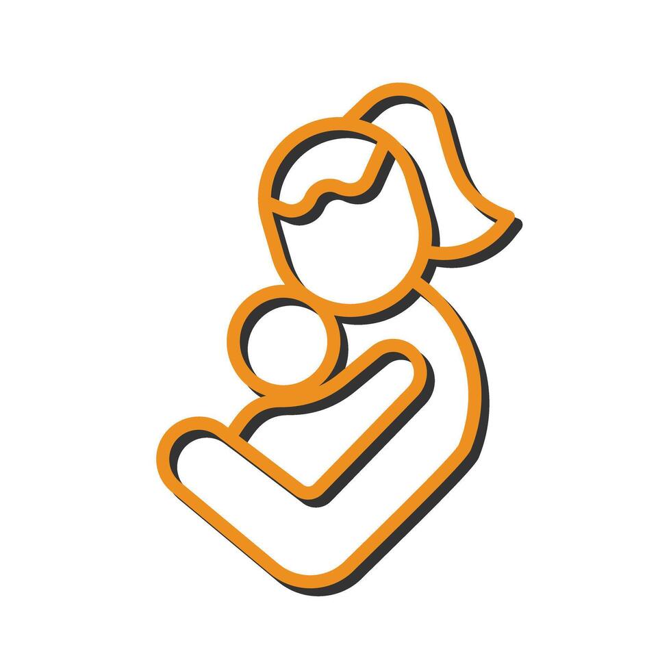 Mother and Child Icon Design vector