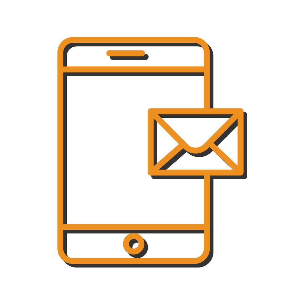 Mobile E-mail Icon Design vector