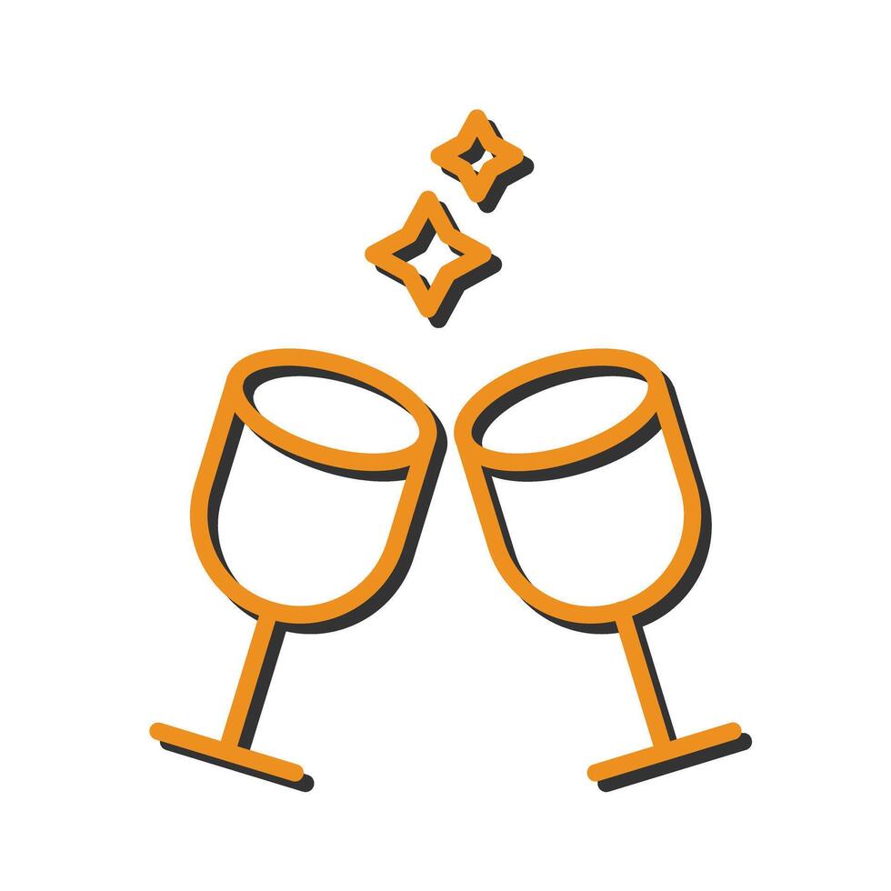 Wine Glasses Icon Design vector
