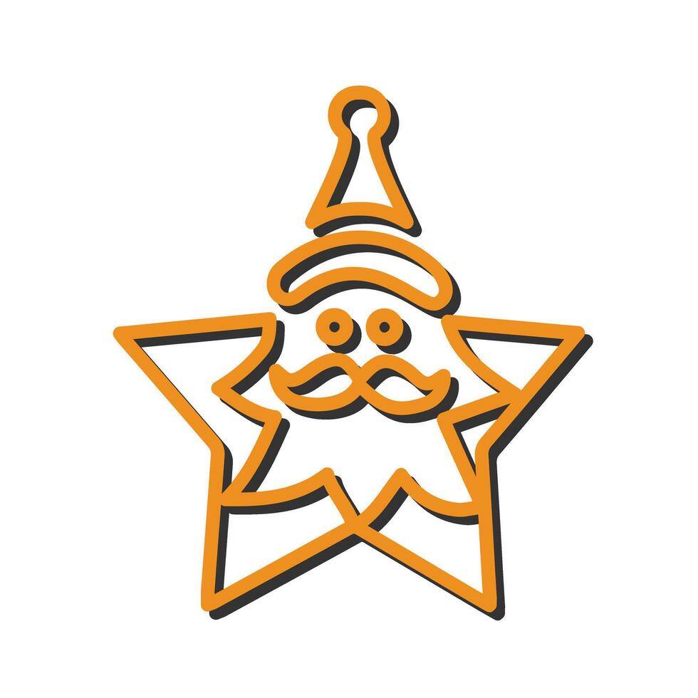 Santa Star Icon Design vector