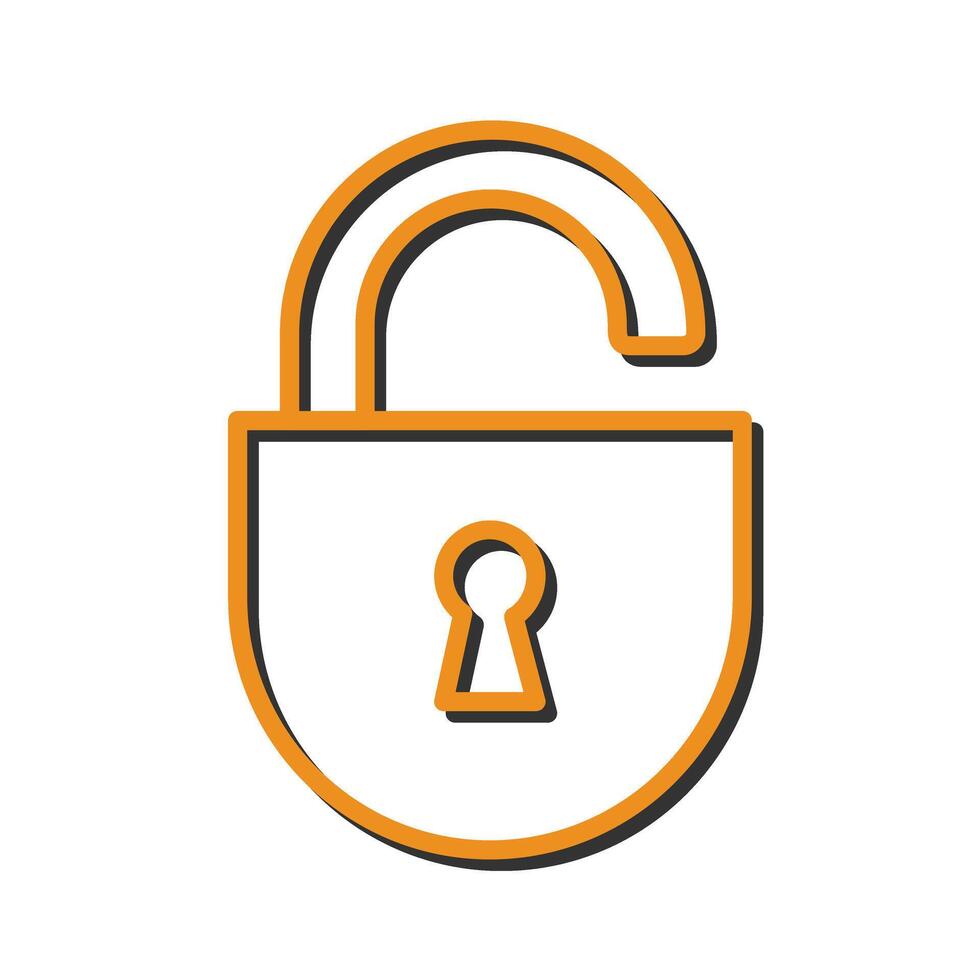 Open Lock Icon Design vector