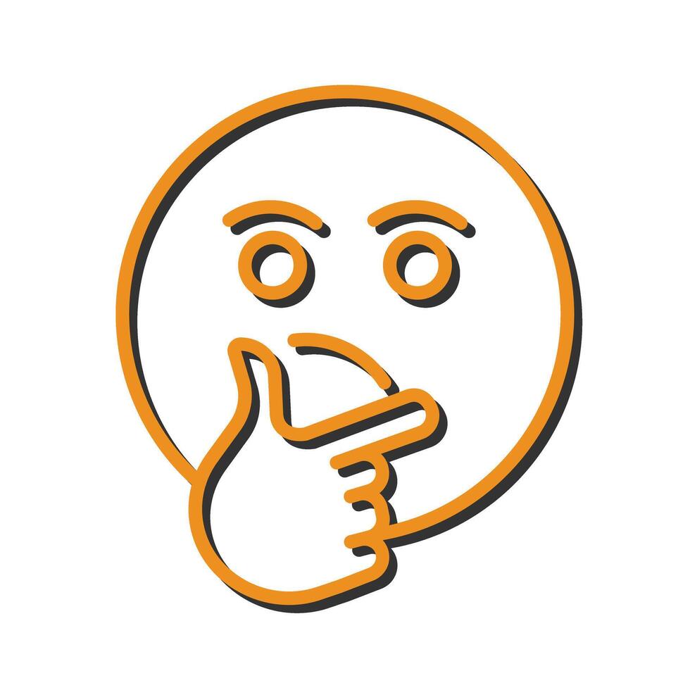 Thinking Face Icon Design vector