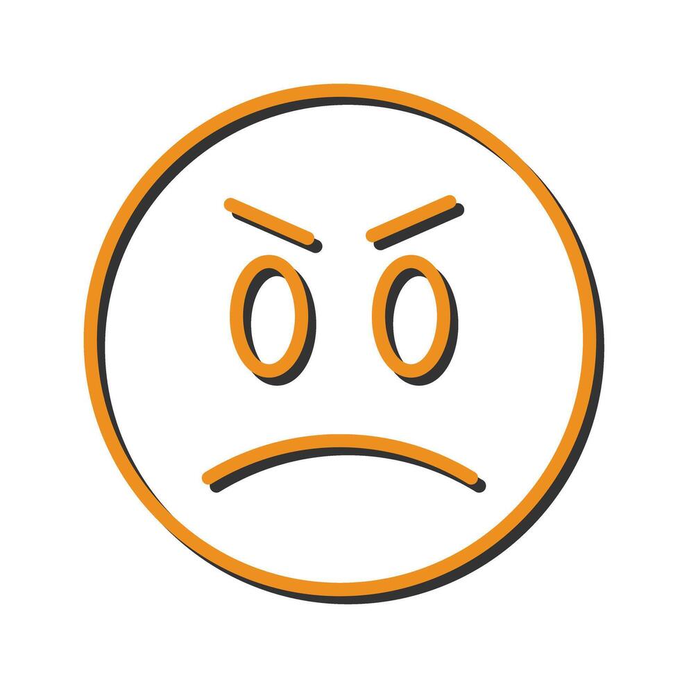 Angry Face Icon Design vector