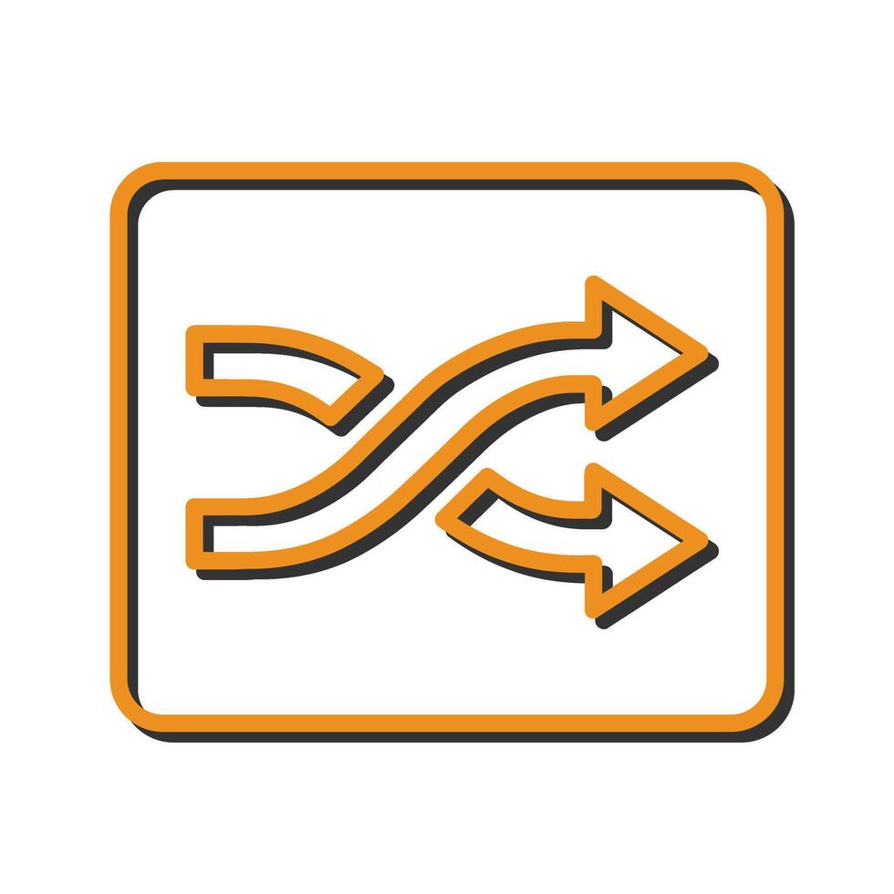 Shuffle Tracks Button Icon Design vector