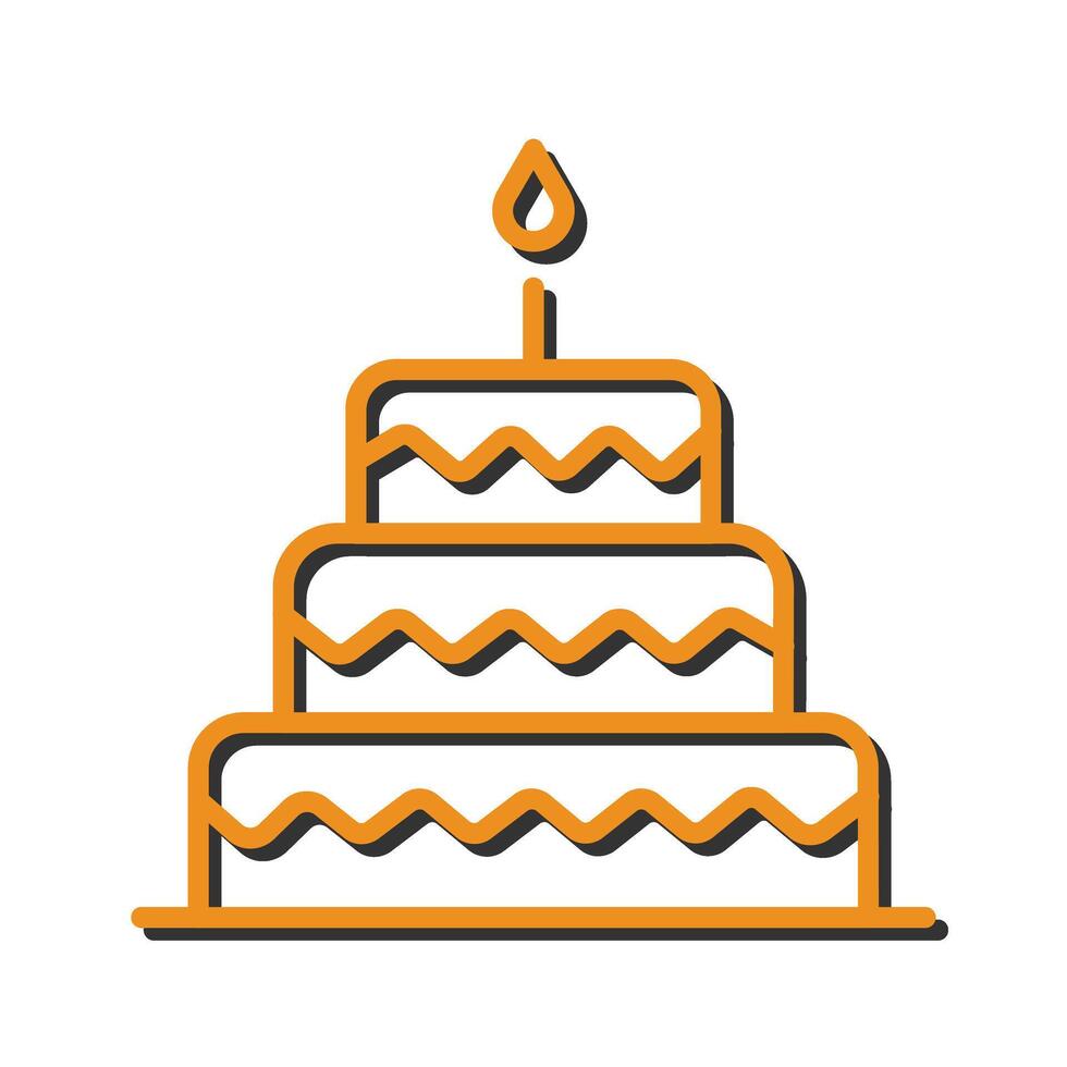 Cake Topper Icon Design vector
