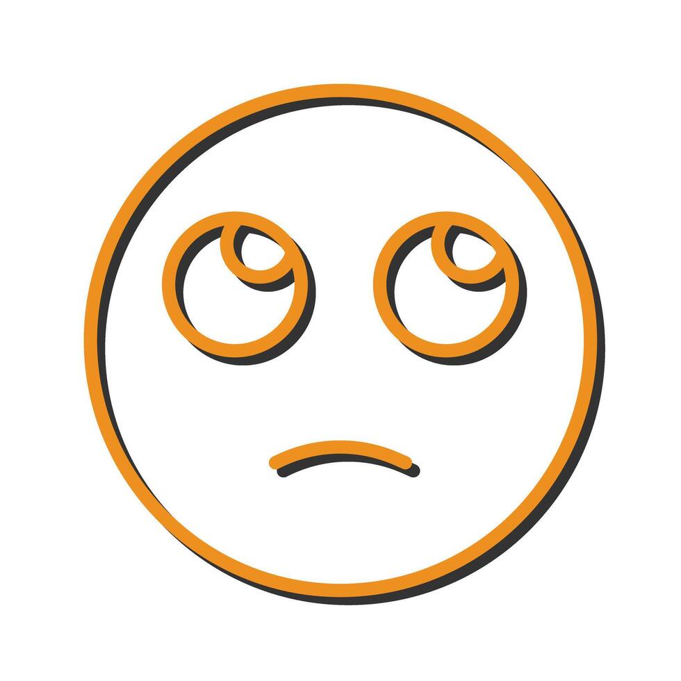 Face with Rolling Eyes Icon Design vector