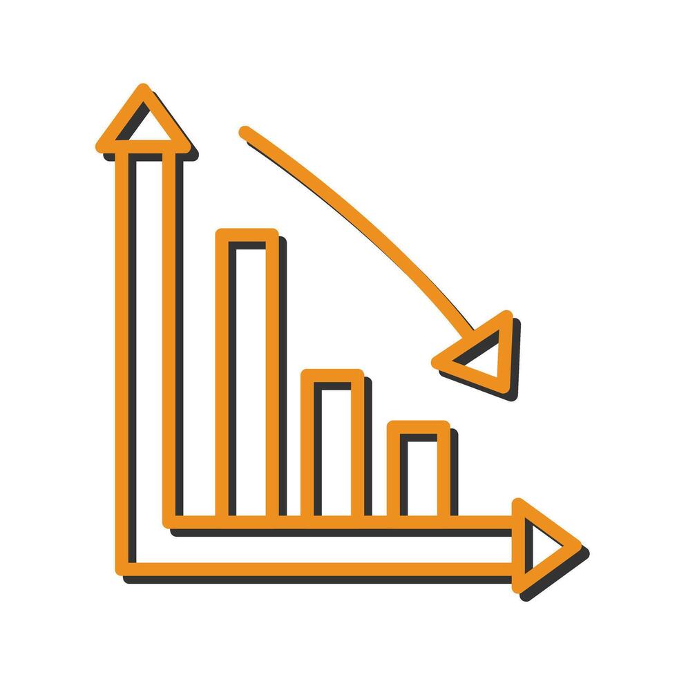 Chart Down Icon Design vector