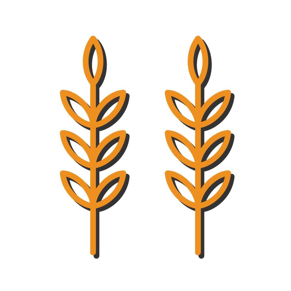 Sheaf of Rice Icon Design vector