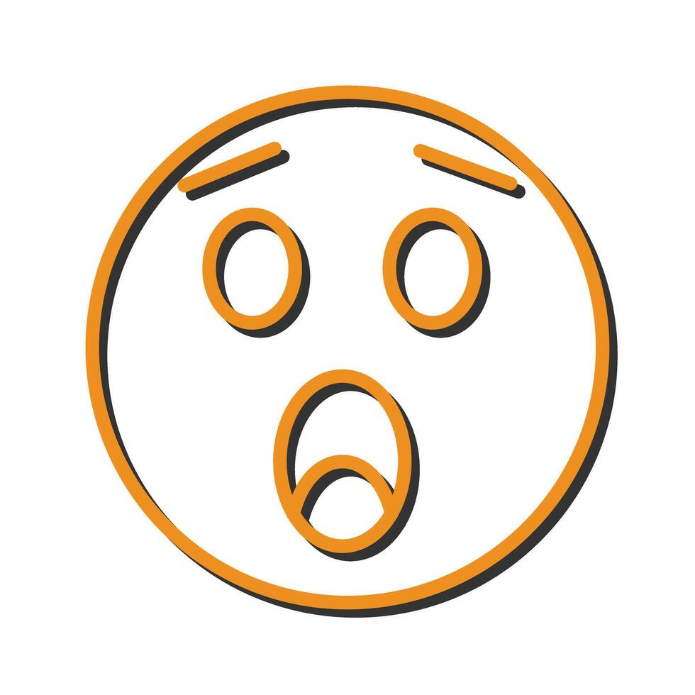 Astonished Face Icon Design vector