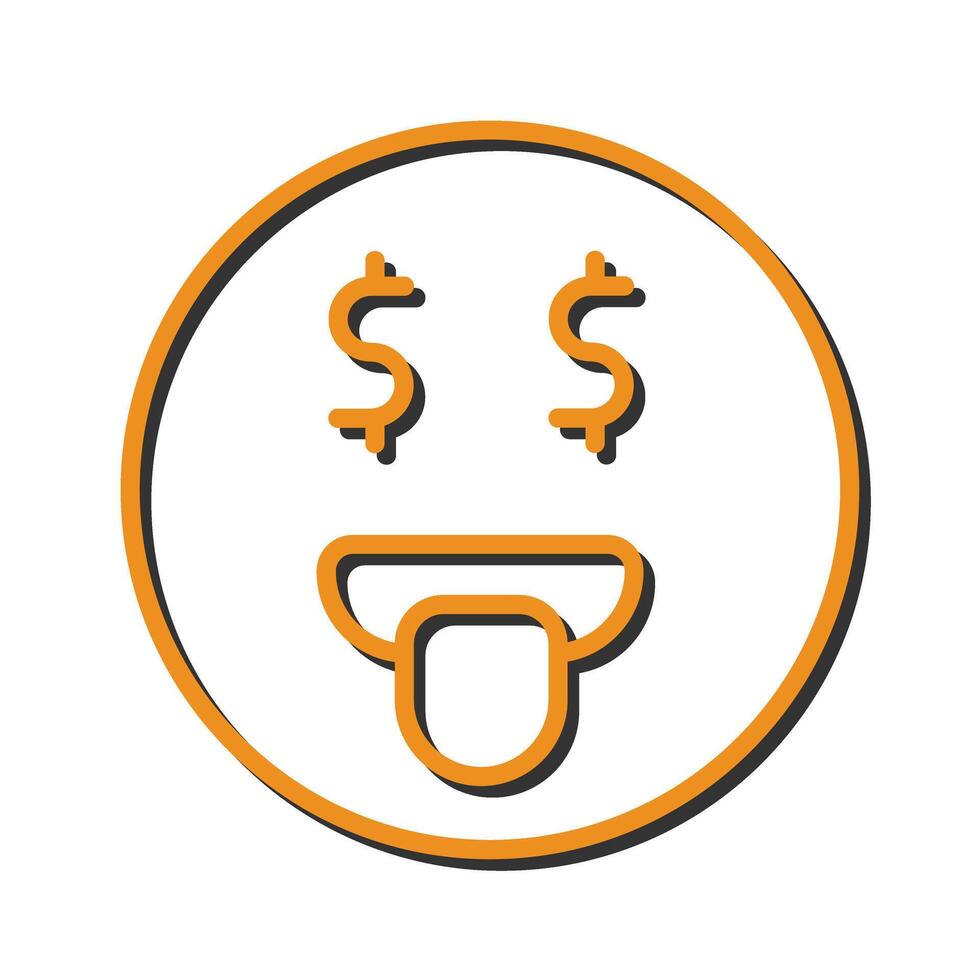 Money-Mouth Face Icon Design vector