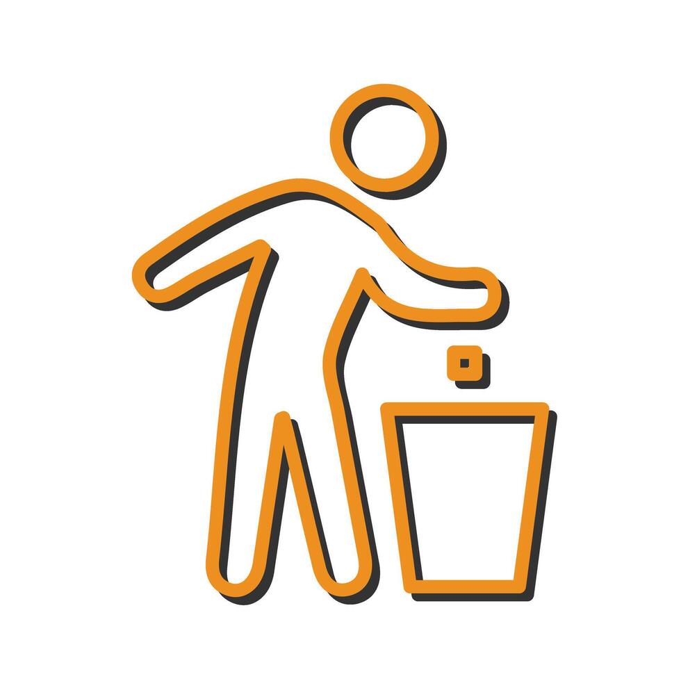 Litter in Bin Sign Icon Design vector