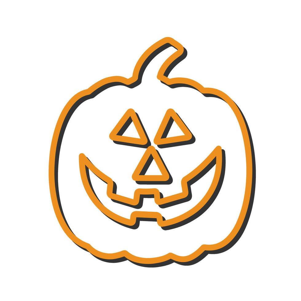 Jack-O-Lantern Icon Design vector