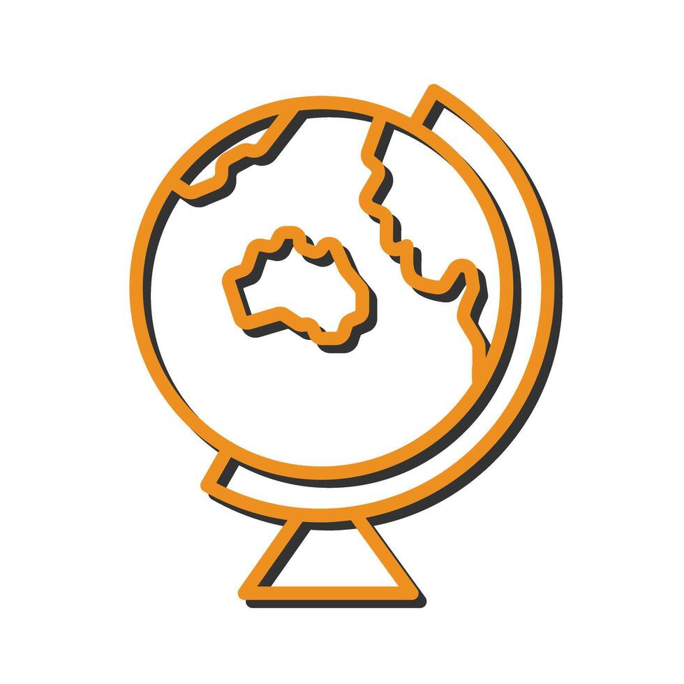 Earth Globe Asia Australia Icon Design vector