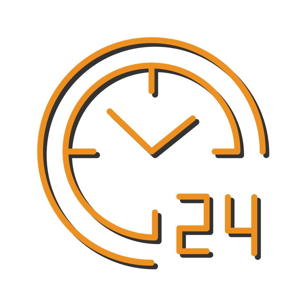 24 Hours Icon Design vector