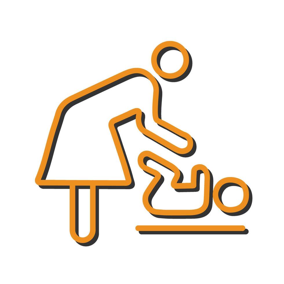 Changing Table Icon Design vector
