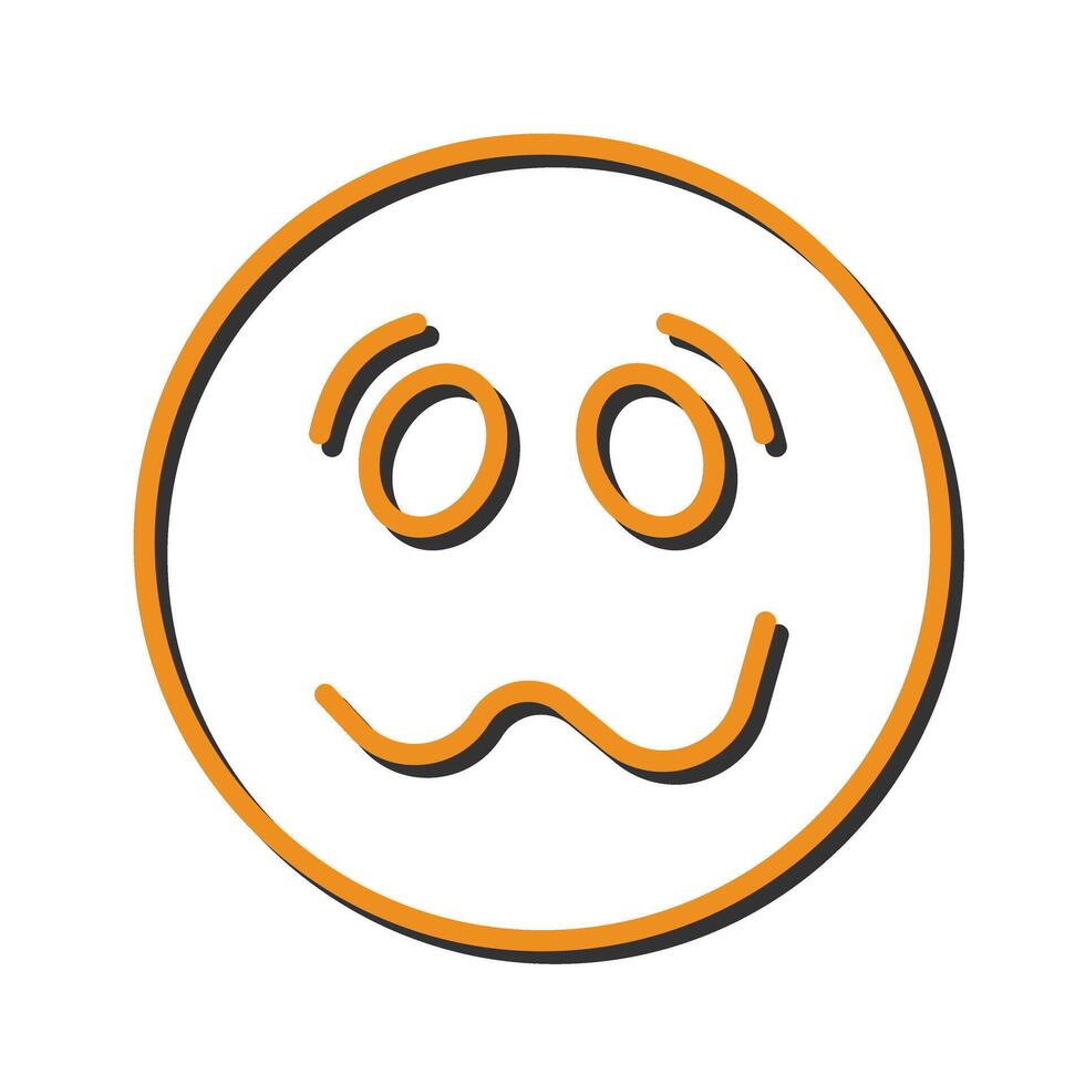 Woozy Face Icon Design vector