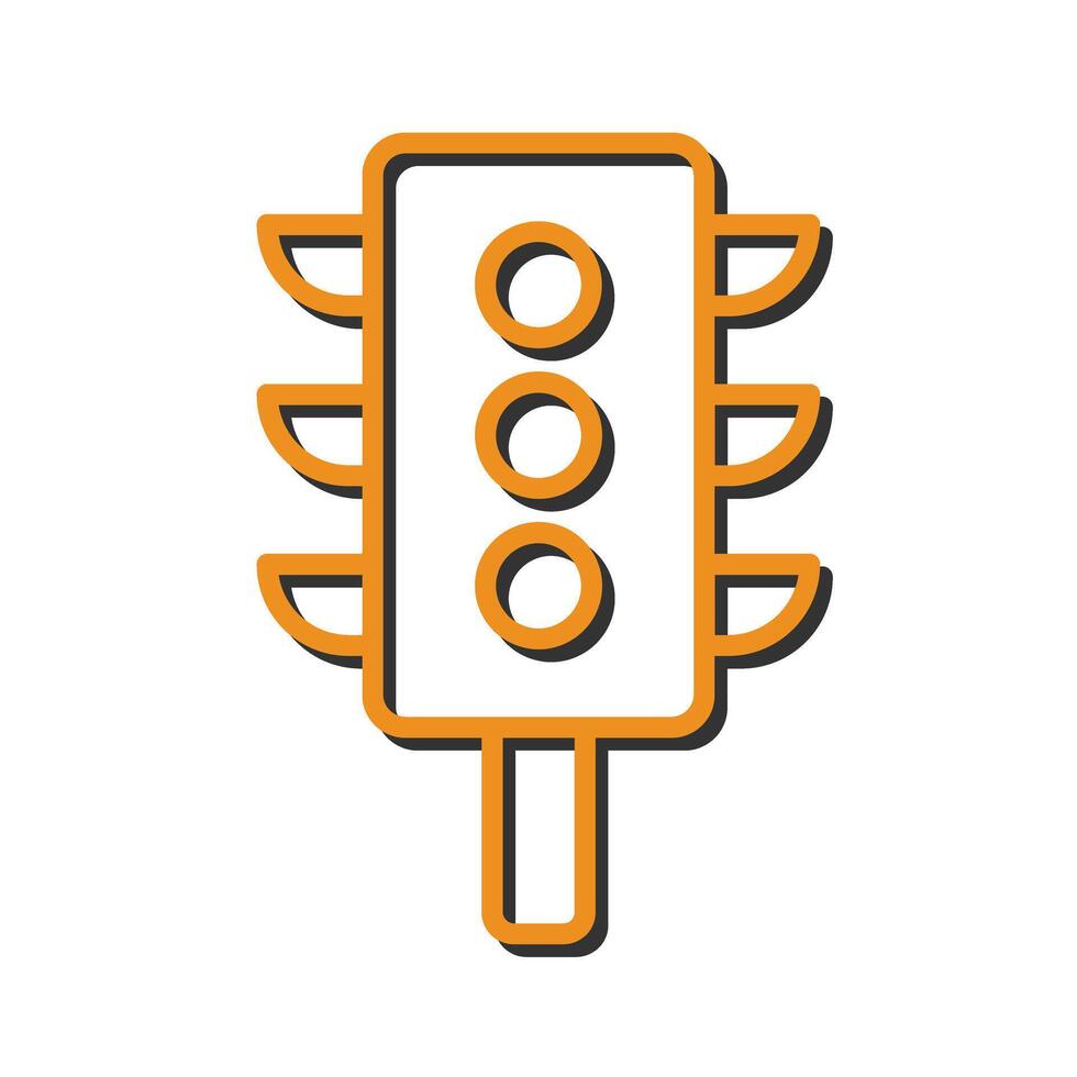 Vertical Traffic Light Icon Design vector