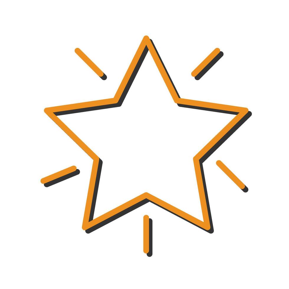 Glowing Star Icon Design vector