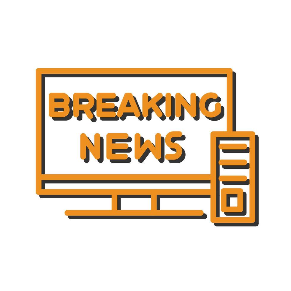Breaking Story Icon Design vector