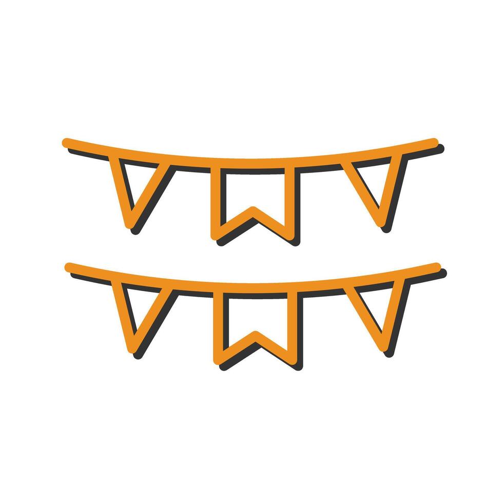Bunting Flags Icon Design vector