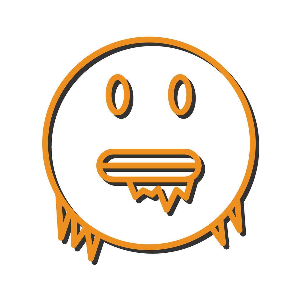 Cold Face Icon Design vector