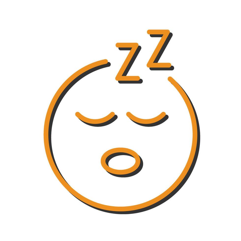 Sleeping Face Icon Design vector