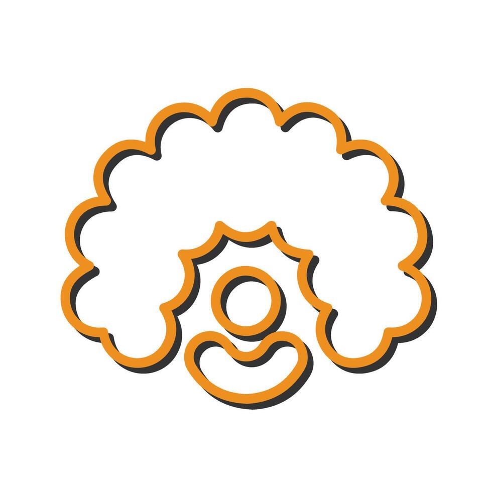Clown Wig Icon Design vector