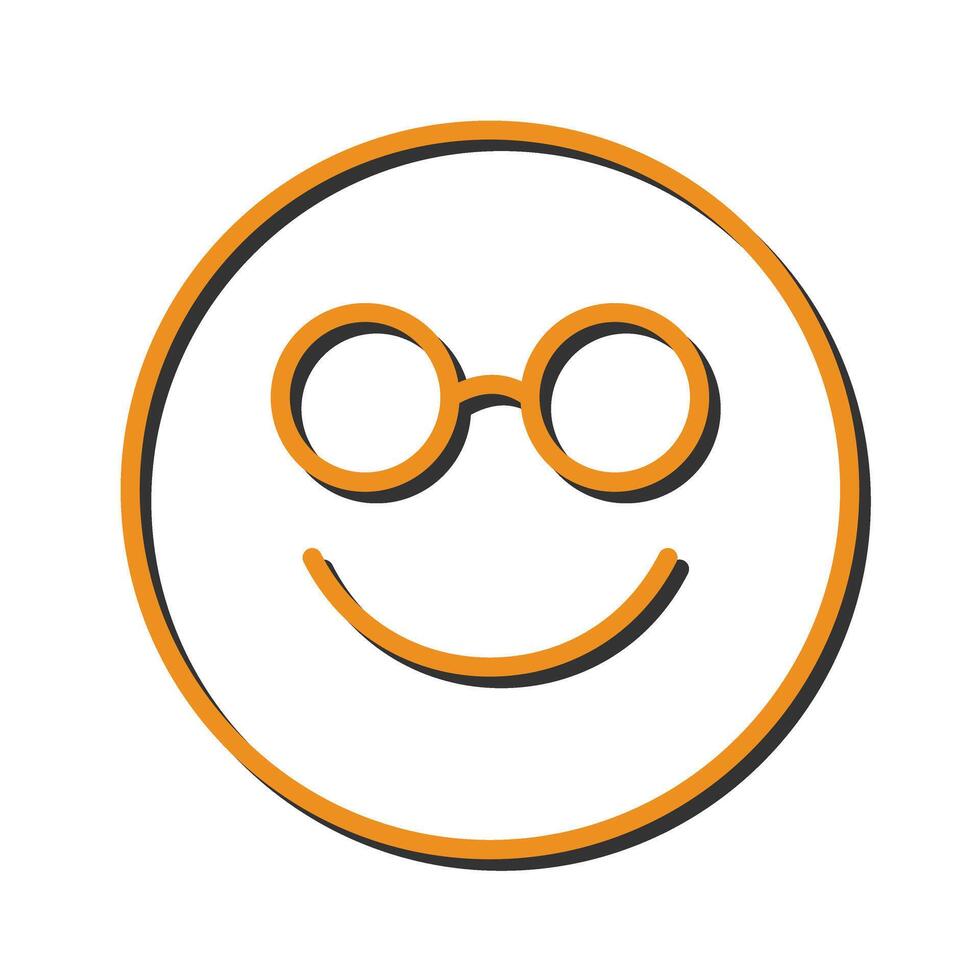 Nerd Face Icon Design vector