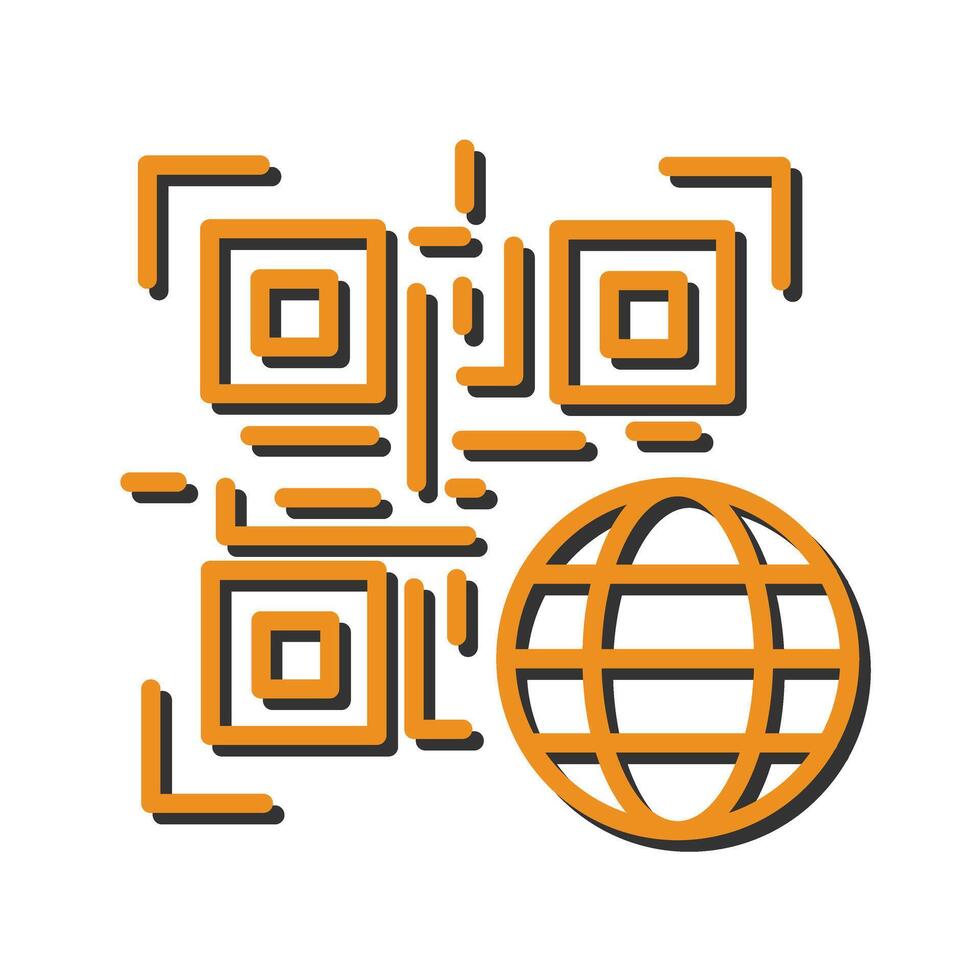 QR Code Website Icon Design vector