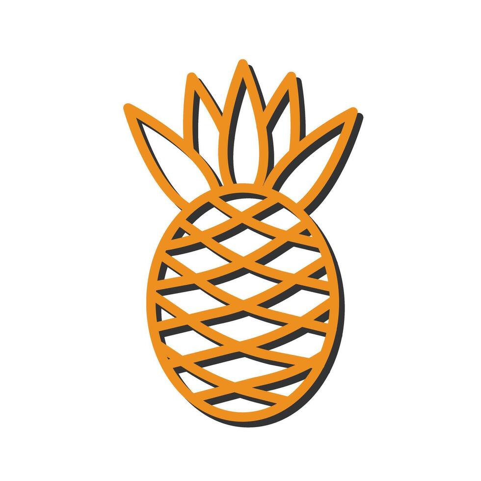 Pineapple Icon Design vector