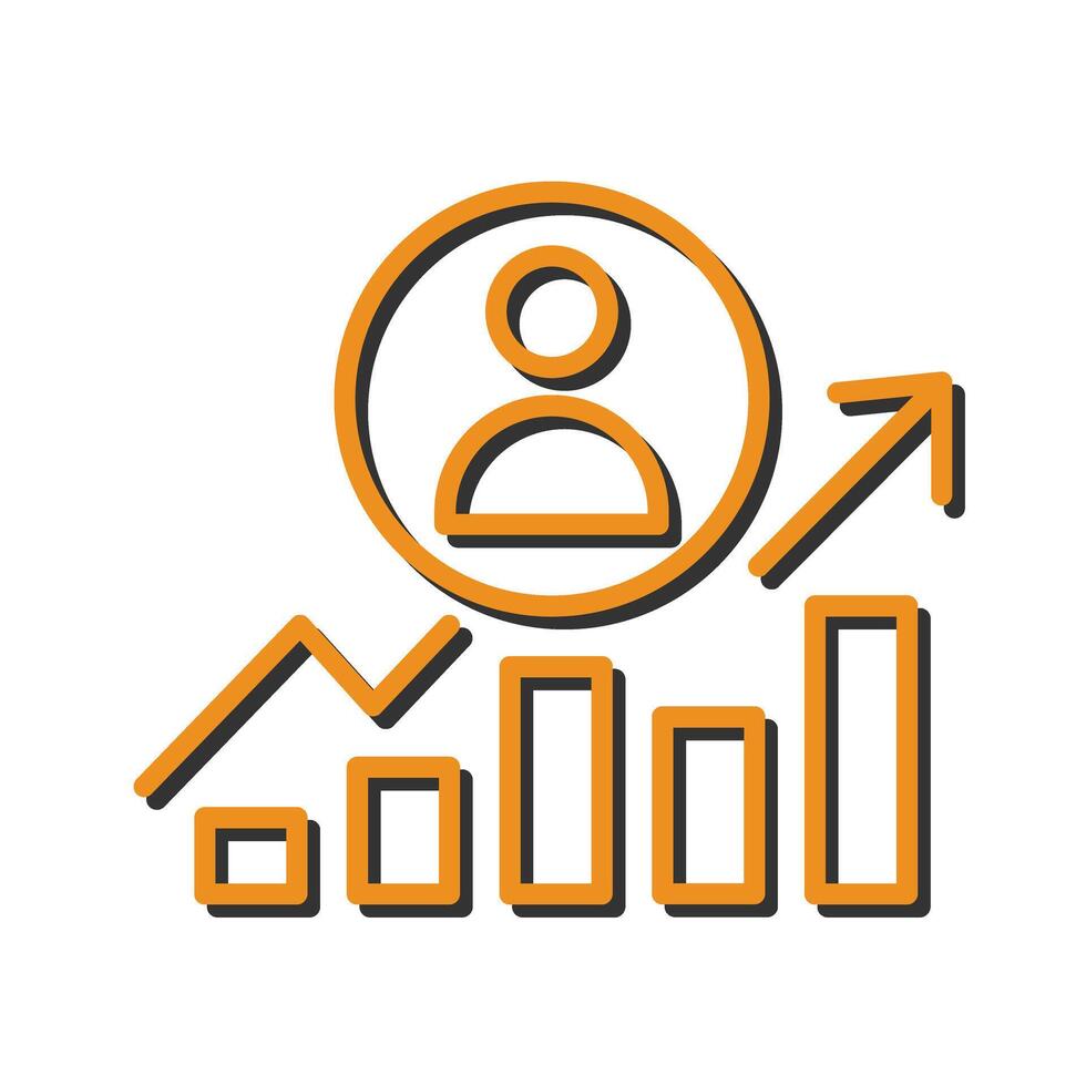 Career Growth Icon Design vector